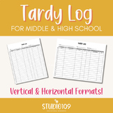 Tardy Log for Middle and High School