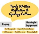 Tardy Written Reflection & Apology Letters Printable
