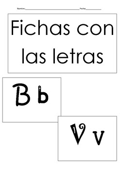 Preview of Tarea letras B y V