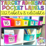 Target Adhesive Pocket Labels: 132 Labels & EDITABLE