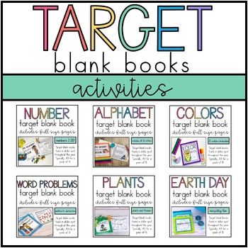 Preview of Target Blank Book Activities- BUNDLE