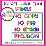 Target Dollar Spot Labels- Rainbow (LONG & Editable!)