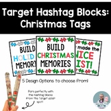 Target Hashtag Blocks Christmas Gift Tags, Hashtag Blocks 