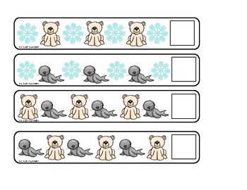 Target Mini Erasers Arctic Animals Winter Pattern Cards