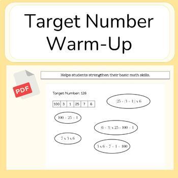 Preview of Target Number Warm-Up