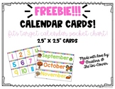 Target Pocket Chart Calendar Cards 2.5 Inches