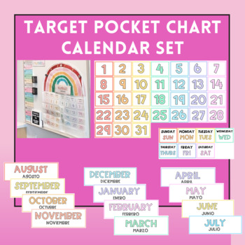Target Pocket Chart Calendar Set by Ms M Teaches TpT
