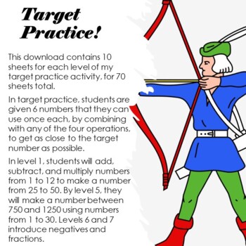 Preview of Target Practice! Level 1-7 70 Work Sheets