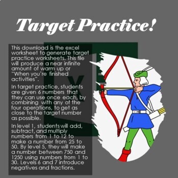 Preview of Target Practice! Procedurally Generated Work Sheets