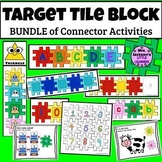 Target Tile Connector Blocks Math and Literacy Activities BUNDLE