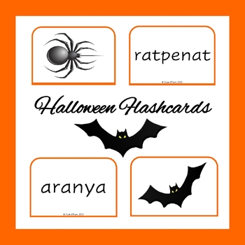 Preview of Targetes de Vocabulari Halloween en Valencià (2 per pàgina). Flashcards.