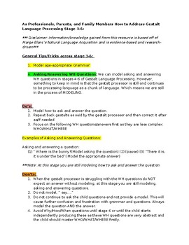 Preview of Targeting Grammar Development for Gestalt Language Processors stages 3-6