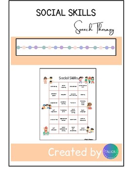 Targeting Social Skills in Speech Therapy by Talk2UTherapy | TPT