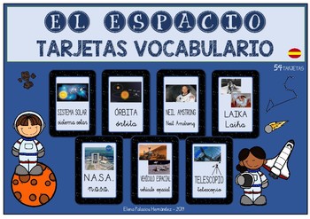 Preview of Tarjetas Vocabulario ESPACIO / Vocabulary Cards SPACE (SPANISH)