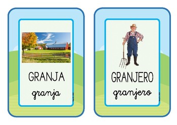 Tarjetas Vocabulario GRANJA / Vocabulary Cards FARM (SPANISH) by Elena ...