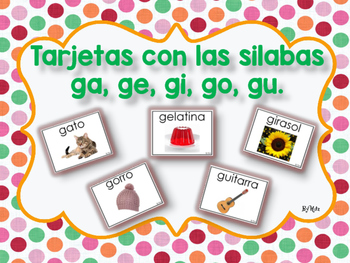 Silabas Ga Go Gu Spanish Teaching Resources | TPT