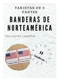 Tarjetas de 3 partes Banderas de Norteamérica