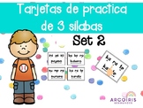 Tarjetas de 3 silabas- Set 2 (Spanish)