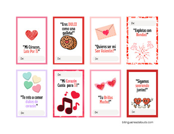 Tarjetas de San Valentin - 24 Tarjetas by Bilingual Education Y Más