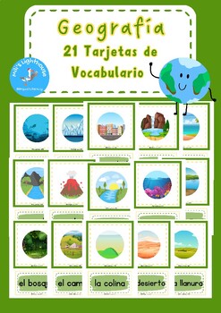 Preview of Tarjetas de Vocabulario - Geografía