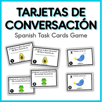Preview of Tarjetas de conversación - Spanish Task Cards Game