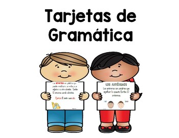 Preview of Tarjetas de gramática - Grammar Task Cards