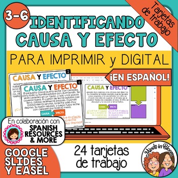 Preview of Tarjetas de trabajo: Identificando causa y efecto (Identifying Cause & Effect)