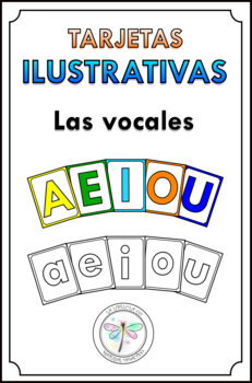 Preview of Spanish Flash Cards vowels - Tarjetas ilustrativas  Las vocales