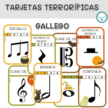 Preview of Tarjetas musicales terroríficas - Gallego