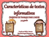 Text Features Task Cards in Spanish ( Common Core Aligned )