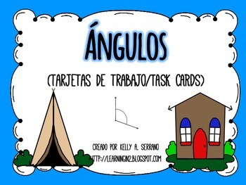 Preview of Math Task Cards in Spanish ( Measuring Angles )