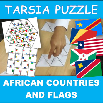 Preview of Tarsia Puzzle AFRICAN COUNTRIES AND FLAGS (2 Puzzles)