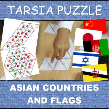 Preview of Tarsia Puzzle ASIAN FLAGS (2 Puzzles)