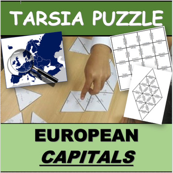 Preview of Tarsia Puzzle EUROPE AND CAPITAL CITIES (2 Puzzles)