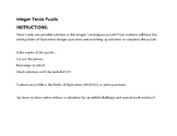 Tarsia Puzzle Integers & Order of Operations