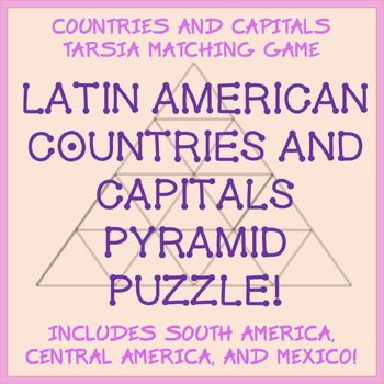 Preview of Tarsia Puzzle - Latin American Countries and Capitals (South America, LAC, Geo)