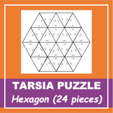 TARSIA PUZZLE TEMPLATE | Large Hexagon
