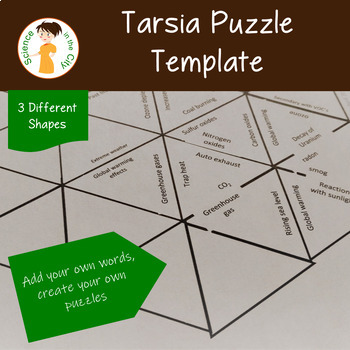 Preview of Tarsia Puzzle Editable Template Set (Digital and Print)