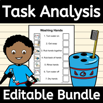 Preview of Task Analysis Bundle Editable - Activities of Daily Living ABA Personal Hygiene