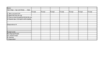 Preview of Task Analysis Data Sheet