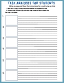 Task Analysis Worksheet for Students