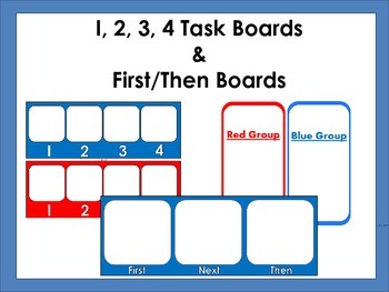 Preview of EDITABLE Task Boards & First Then Boards