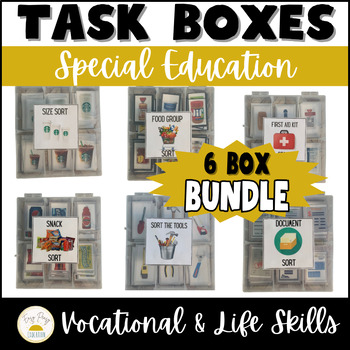 Preview of Special Education Task Box Bundle | Vocational & Life Skills