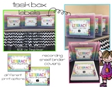 Task Box Storage Case Labels and Binder Covers