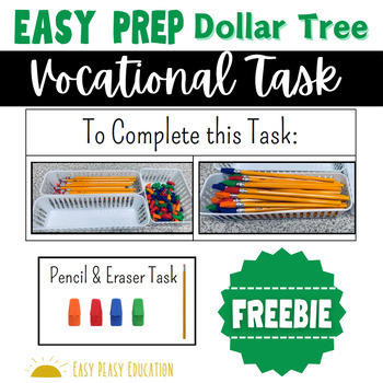 Preview of FREEBIE | Dollar Tree Task Box | Job Skills | Special Education | Vocational