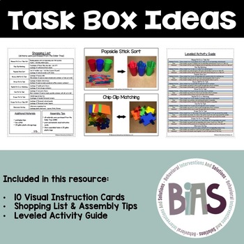 Back to School Task Boxes – Autism Work Tasks