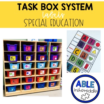 Preview of Task Box Labels - Special Education