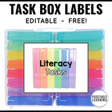Task Box Labels System Set-Up | Free Editable Labels for T