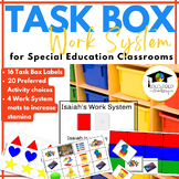 Task Box Work System- Labels and Work Mats for Special Education