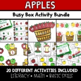 Apples Task Boxes - Fine Motor Skills, Letters, Numbers, C
